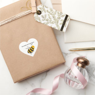 🐝 Söta Bihjärta Klistermärken för Gåvor 💛✨