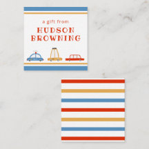 Söta bilar Personliga presentkort med inneslutande