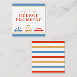 Söta bilar Personliga presentkort med inneslutande Anteckningskort