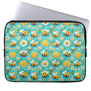 🐝 Söta bin Prästkragar Förvaringsfodral till Bärb Laptop Fodral