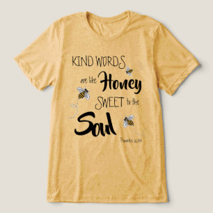 Söta bin Snälla Ord Som Honung Modern Senap T Shirt
