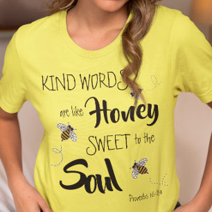 Söta Bina Snälla Ord Som Honung Modern Gul T Shirt