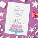 Söta Birthday Cake Kids Party Inbjudningar<br><div class="desc">🎂 🎉 Låt firande börja med den här vackra inbjudan till anpassadet som är perfekt för din lilla speciella dag. Det är dags att samla vänner och familj för en söt och minnesvärd födelsedagskalas. Beställ nu och få redo för en bit roligt!</div>
