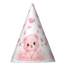 Söta björn-babys Rosa födelsedagspastell