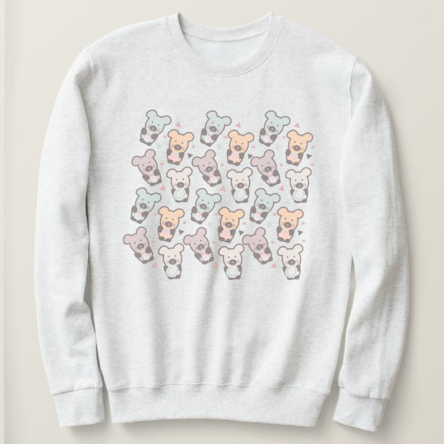 Söta Björnar Söta Snacks Konfetti   T Shirt (Design framsida)
