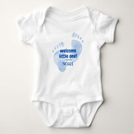 Söta Blå Babys Fötter Välkommen Lilla En Barnkamma T Shirt