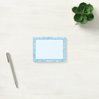 Söta Blå Blommiga Post It-lappar Post-it Block