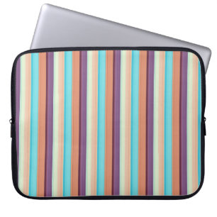 Söta blå bruna ränder  laptop fodral