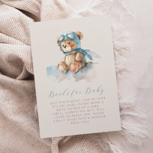 Söta blå flygar-teddybjörn-böcker för bebis tilläggskort