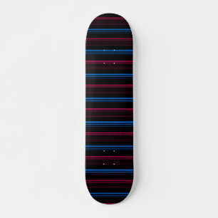Söta blå rosa ränder mini skateboard bräda 18,5 cm