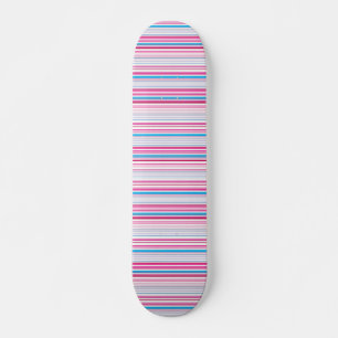 Söta blå rosa ränder mini skateboard bräda 18,5 cm