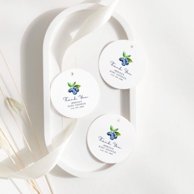 Söta blåbär, babyskor gåvor etiketter (Skapare uppladdad)