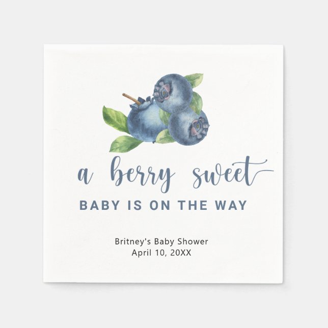 Söta blåbär pappersservett (Framsidan)