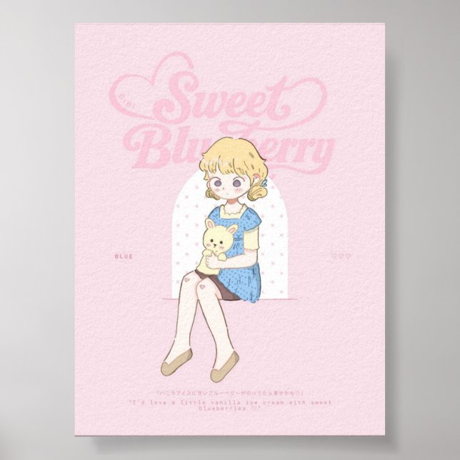 Söta blåbärsdrömmar ✩°｡ ⋆｡°✩  poster (Framsidan)