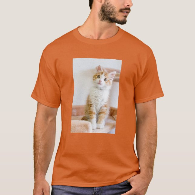 Söta blått synad kattunge t-shirt (Framsida)
