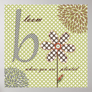 Söta blommablommar poster