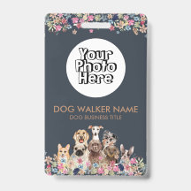Söta Blommiga Akvarell Hund Foto
