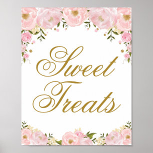 Söta Blommigtar Möhippa Födelsedagsdekan Poster