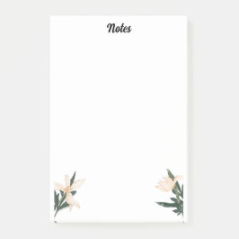 Söta blommor & Anpassat Namn,Enkelt Personligt Post-it Block