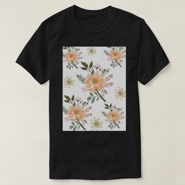 Söta blommor t shirt (Design framsida)