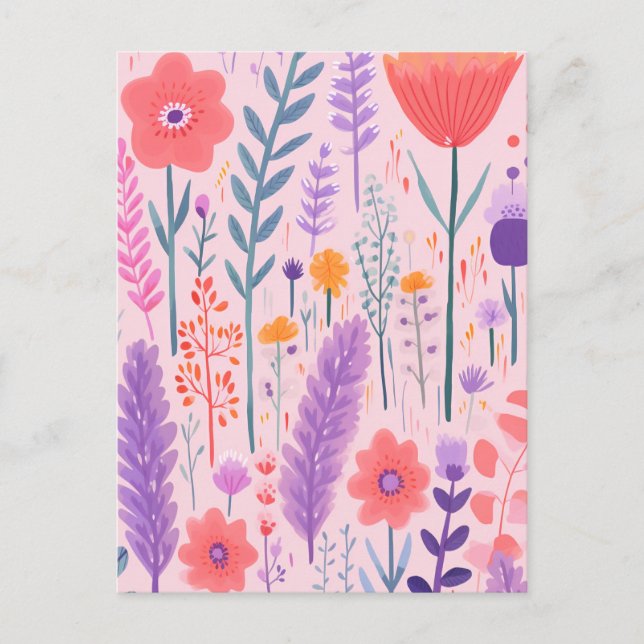 Söta Blommor Vykort (Framsida)