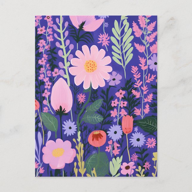 Söta Blommor Vykort (Framsida)