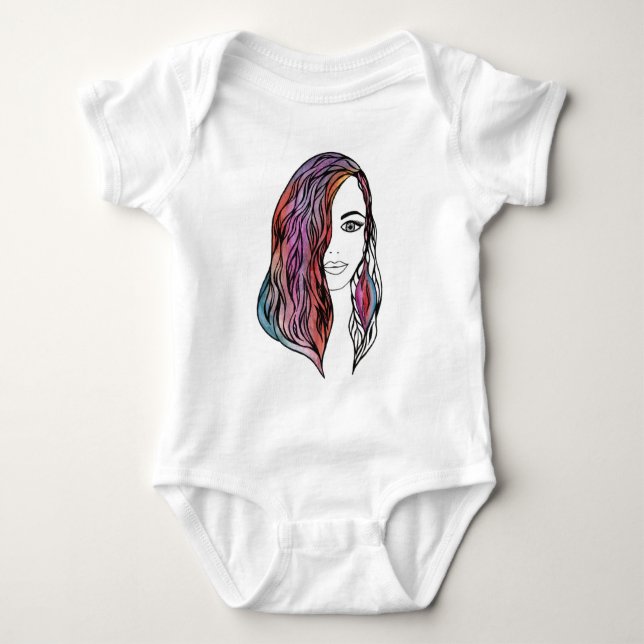 Söta bodys med en bild t shirt (Framsida)