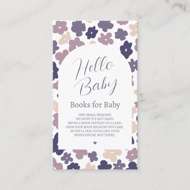 Söta Boho-Daisy-böcker för bebis Tilläggskort (Framsida)