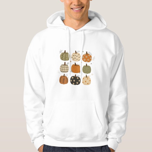 Söta Boho Höstpumpor Hoodie (Framsida)