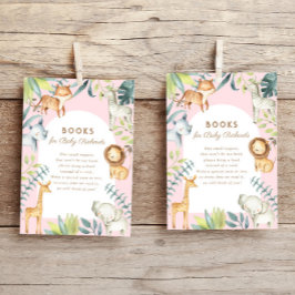 Söta boho safari djur rosa böcker för bebis tilläggskort