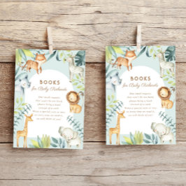 Söta boho safari-djur säljer bokar till baby tilläggskort