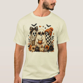 Söta Boho-spöken Solros Halloween T Shirt