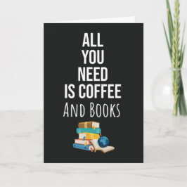 Söta Bokläskort Kaffe Typografi Läsare Kort
