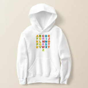 Söta Bokstäver Roligt Lärande Alfabet Regnbågsfärg T Shirt