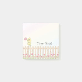 Söta bondgårdsdjur barn skolregnbåge post-it block