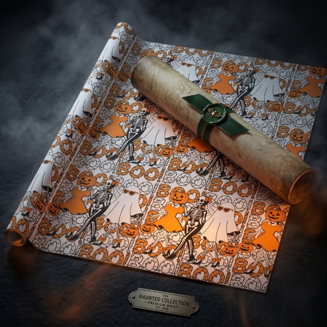Söta Boo-gänget Halloweenvänner Presentpapper (Skapare uppladdad)