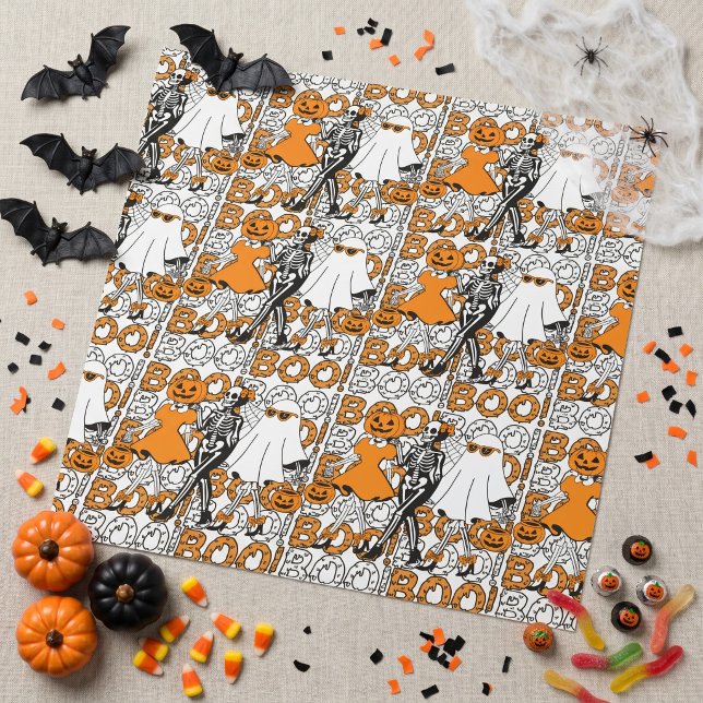 Söta Boo-gänget Halloweenvänner Presentpapper (Skapare uppladdad)