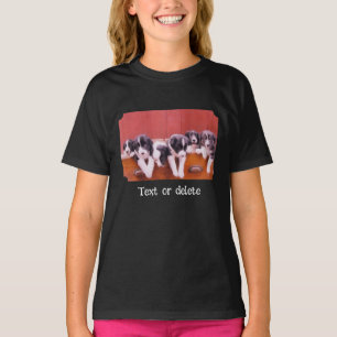 Söta Border Collie-valpar Personlig T Shirt