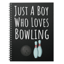Söta bowlingpresenter för småpojkar barn bowlare b anteckningsbok