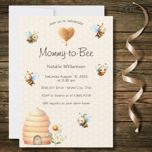 Söta Bumblebees Babyskabinbjudan Inbjudningar