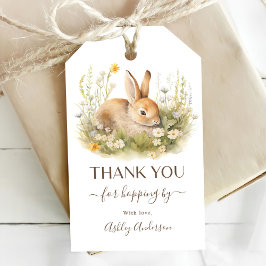 Söta Bunny Girl Födelsedagsfest Presenter Etikette Presentetikett