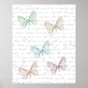 Söta Butterflies Poster