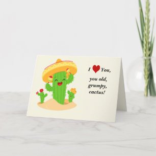 Söta Cactus Helgkort