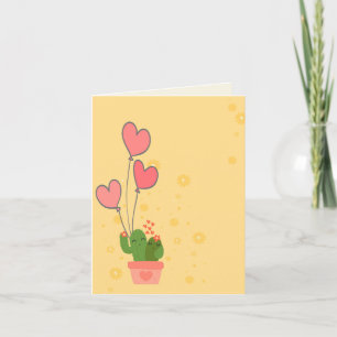 Söta Cactus Helgkort