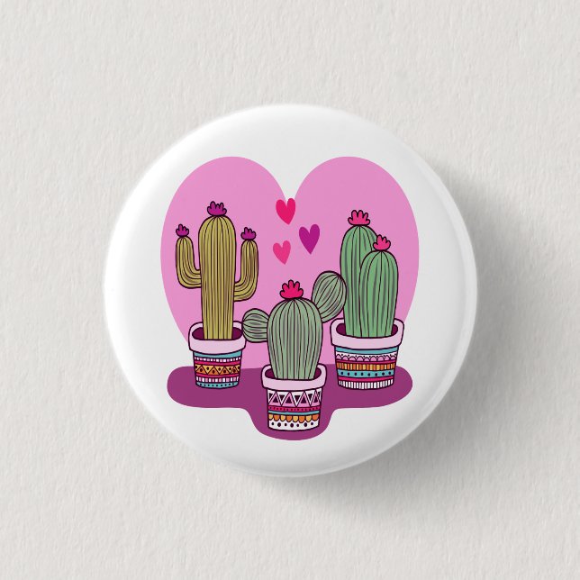 Söta Cactus Knapp (Framsida)