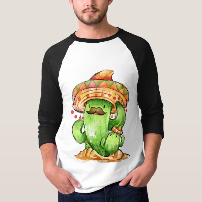 Söta cactus t shirt (Framsida)