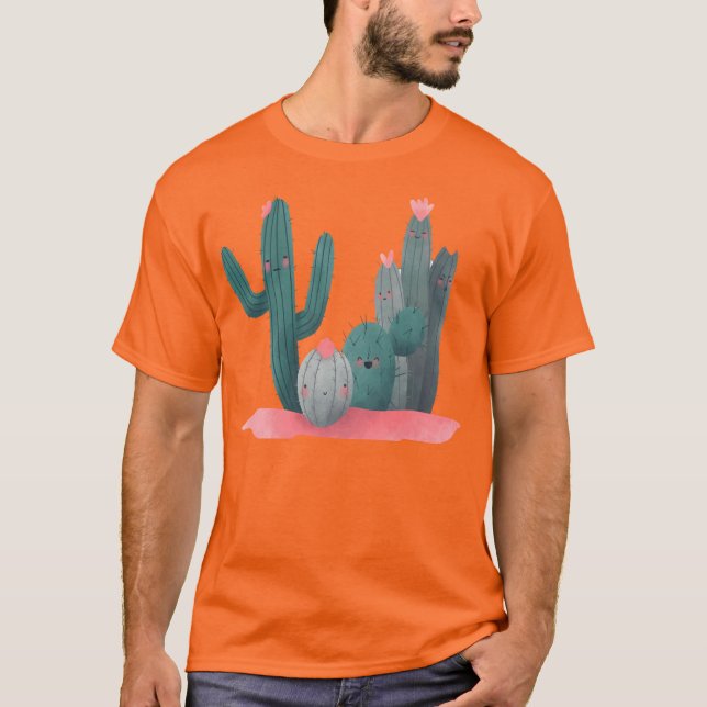 Söta cactus t shirt (Framsida)