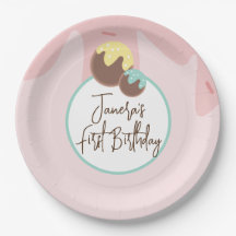 Söta Cakepop-bollar Första födelsedagen Frosting