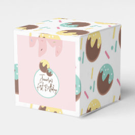 Söta Cakepop-bollar Första födelsedagen Frosting  Presentaskar
