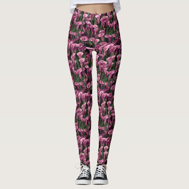 Söta Calla Lilies Fru Julpresenter  Atletisk W Leggings (Framsida)